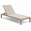 Tumbona de metal y textileno beige 200x70x35 cm