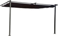 Pérgola, Habitat et Jardin, Pergola adossée avec toit rétractable - 3 x 4 m - Gris anthracite