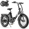 bicicleta eléctrica, Touroll, S3, Fat Bike Plegable 20'×3.0', Autonomía 195 KM, para La Ciudad y La Naturaleza