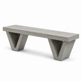 Banco de hormigón gris 180x40x45 cm