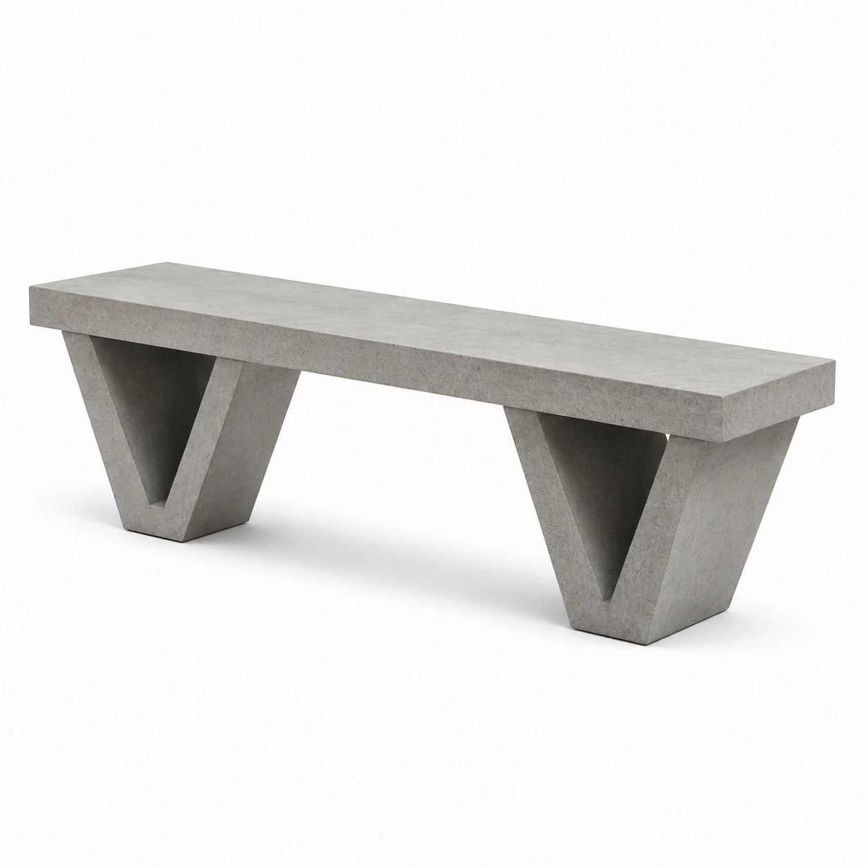Banco de hormigón gris 180x40x45 cm