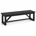 Banco de aluminio negro para exteriores 180 cm