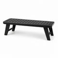 Banco de madera de acacia negro 120x30x40 cm