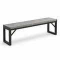Banco de hormigón y metal negro 160x35x45 cm