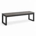 Banco de madera compuesta y metal negro 180 cm