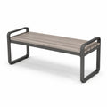 Banco de Madera de Pino y Acero para Uso Exterior 150cm Gris