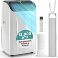 aire acondicionado portátil 12000BTU, SereneLife, Climatizador 3 en 1 con Frio, Ventilador y Deshumidificador, Silencioso, para Hogar y Oficina