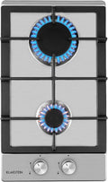 Placa, KLARSTEIN, Encimera de 2 Anillos GPL, Cocina de Gas Butano, 2 Fuegos de Gas para Encimera Cocina, Fogones para