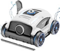 limpiafondos automático, WYBOT, Cepillo Grande y Aberturas de succión, Boquilla Ajustable, Robot limpiafondos Piscina sin Cable