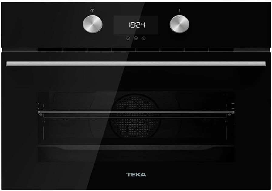 horno de pared, Teka, HLC 8400 - Horno compacto Multifunción de 45 cm, 9 Funciones de Cocinado, Urban Colors Edition, Color Cristal Negro