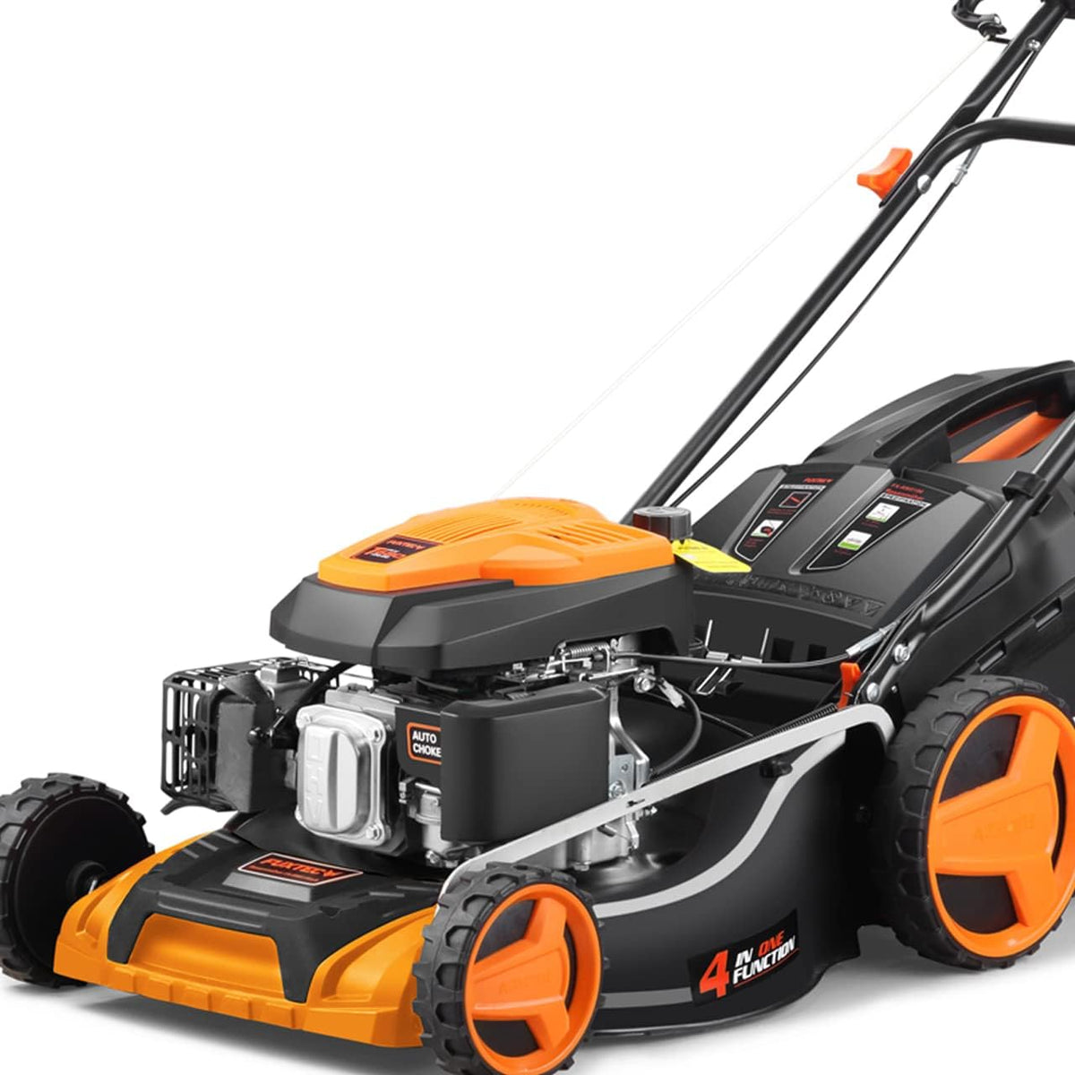 cortacésped FX-RM5170PRO, FUXTEC, FX-RM5170PRO Gasolina 4en1, 4 CV, Bolsa 60 L, Altura Ajustable, autopropulsado con Velocidad Variable