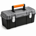 Caja de herramientas de plástico negro y gris 45x25x22 cm