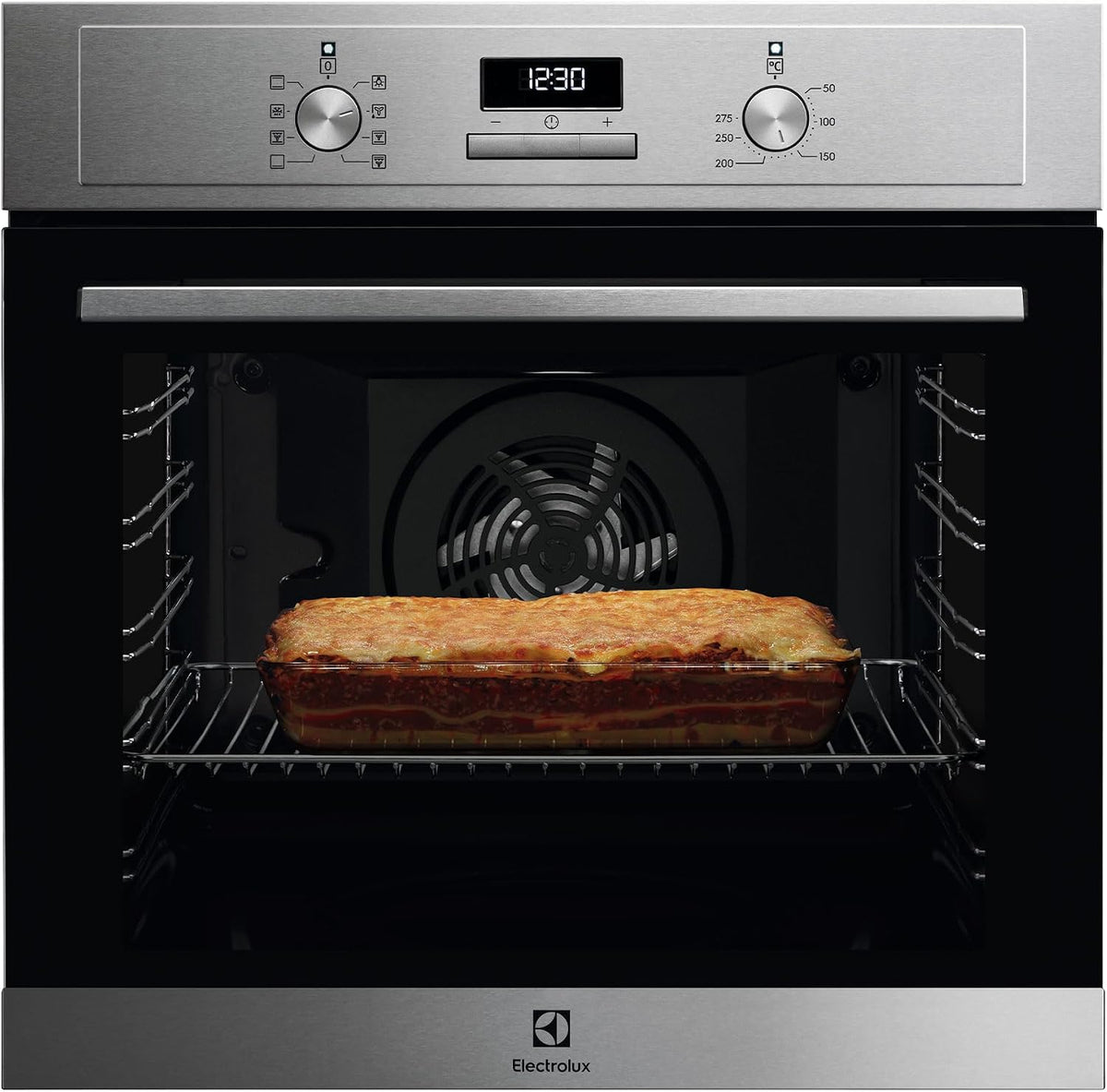 Electrolux EOH3H54X horno de pared, Horno Multifunción EOH3H54X, 72 L, 7 Funciones, Función Grill, Cocción Multinivel, Limpieza AquaClean
