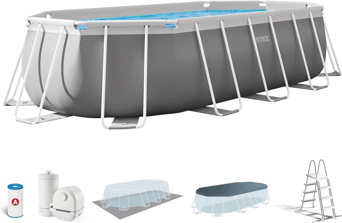 piscina desmontable 26796NP, Intex, 26796NP - ovalada prism frame 503x274x122 cm con depuradora
