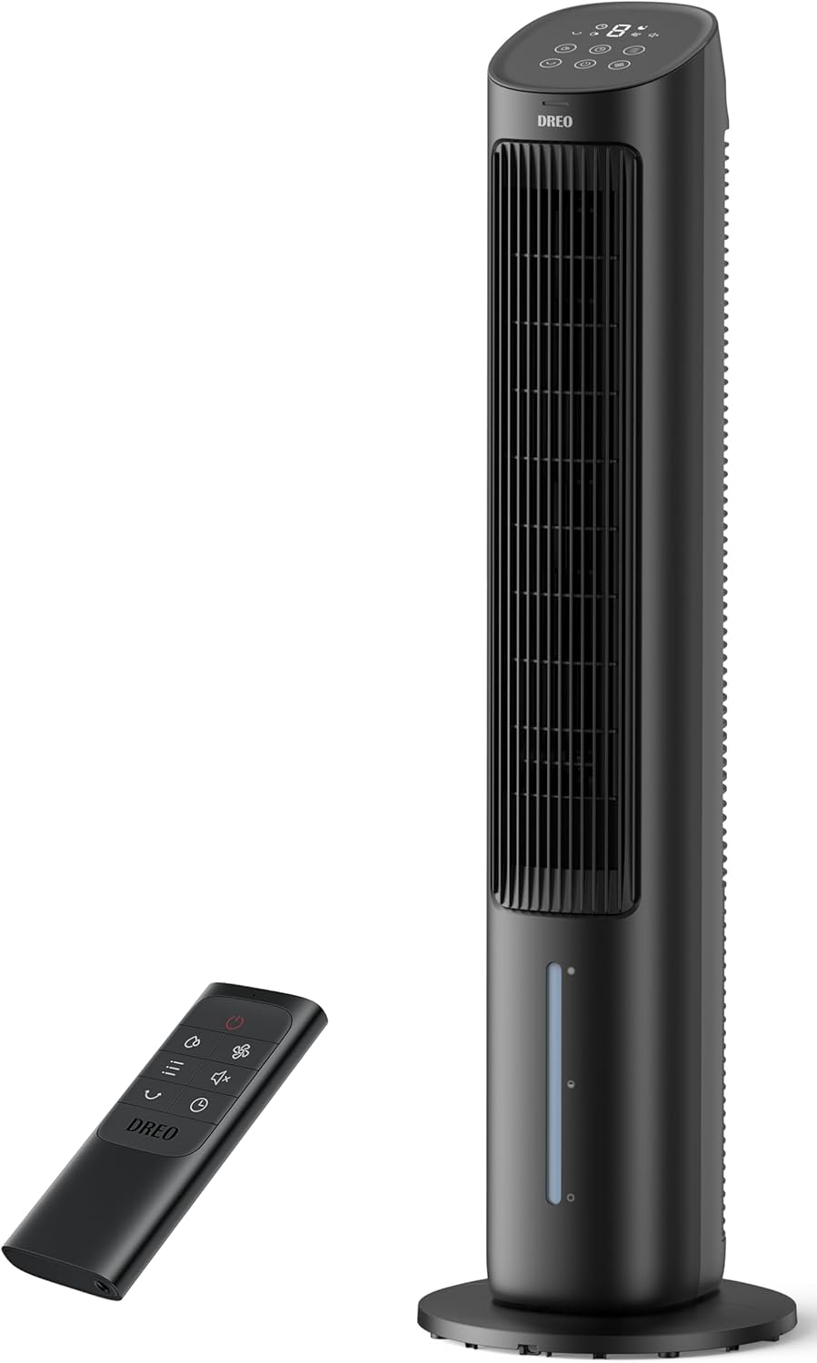 ventilador de torre, Dreo, enfriador de aire de 102 cm, enfriador evaporativo con función de giro de 80°, 3 modos, 4 velocidades