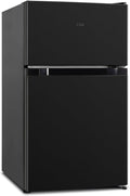 frigorífico combi, CHiQ, 86L(65, 21), Bajo Encimera Bajo Encimera, Termostato Ajustable, Bajo Ruido, Oscuro, Para Dormitorio, Cocina