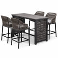 Conjunto de bar de aluminio y cuerda sintética para exterior