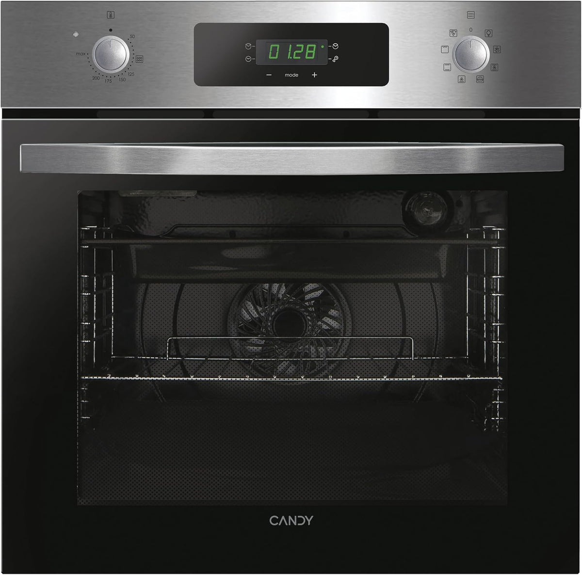 horno de pared X625, CANDY, FIDCP X625 L, 70L, 8 Funciones, Puerta 2 Cristales, Horno Multifunción, Bandeja y Rejilla, Limpieza Aquactiva