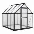 Invernadero de aluminio y policarbonato negro y transparente 190x185x195 cm