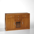 armario 86X130X42, Dogar, Cocina, realizado en Madera de Pino Macizo Natural. Color Cerezo Claro, Medida (86X130X42) Cm (Alto, Moblit, Serie Kalpe