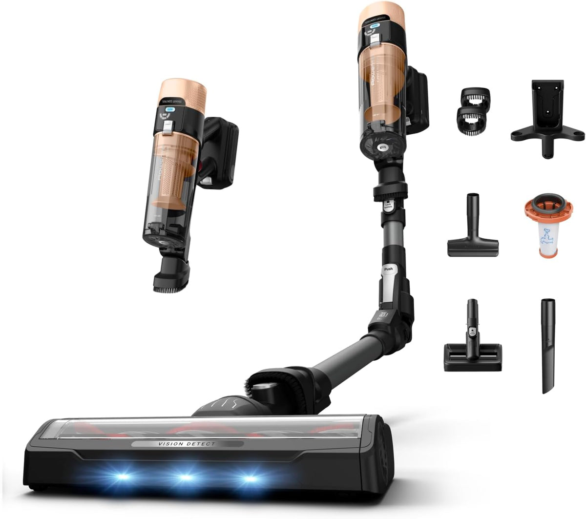 aspiradora escoba RH7L75E0, Rowenta, X-Force Flex 9.80, Autonomía de 1h20, Limpieza 4 en 1, Ultraligera, Alta filtración, Modelo Cuidado de Animales