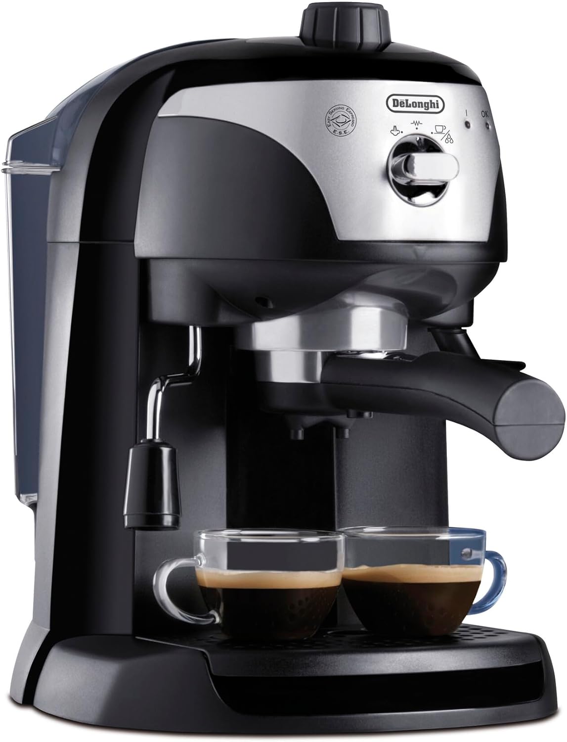 De'Longhi EC201 cafetera, EC201.CD.B - de bomba tradicional (15 bar de presión, 2 tazas, café molido o filtros monodosis) negro