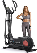 Elíptica, MERACH, Zancada 42-47 cm, 8-16 Niveles de Resistencia, hasta 180 kg, Magnética Silenciosa con Autoalimentación, Monitor LCD