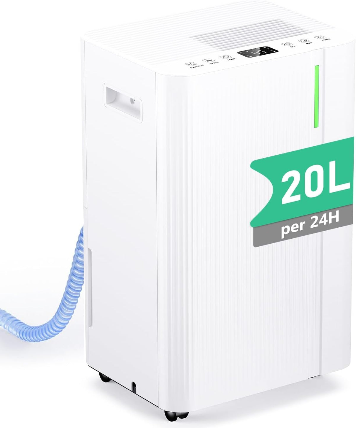 deshumidificador 24H, TOIOVCU, 3 Modos, Depósito 5L, Temporizador 24H, Día - Deshumificadores Eléctrico con Compresor, Silencioso y de Bajo Consumo