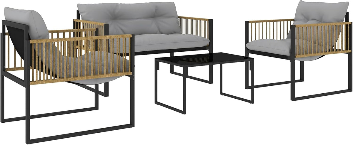 conjunto de muebles de jardín, Outsunny, 110x70x67 cm