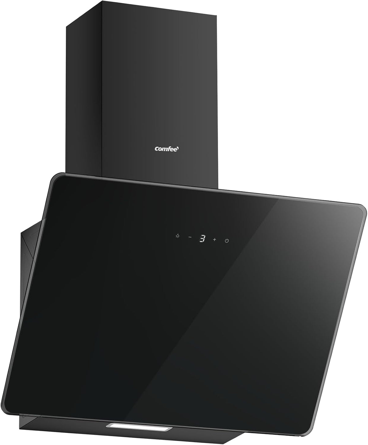 campana extractora ANGJ64B-60, Comfee, 400m3, 3 Niveles de Velocidad, h, Pantalla Táctil LED, Recirculación Interna o Canalización, Negro