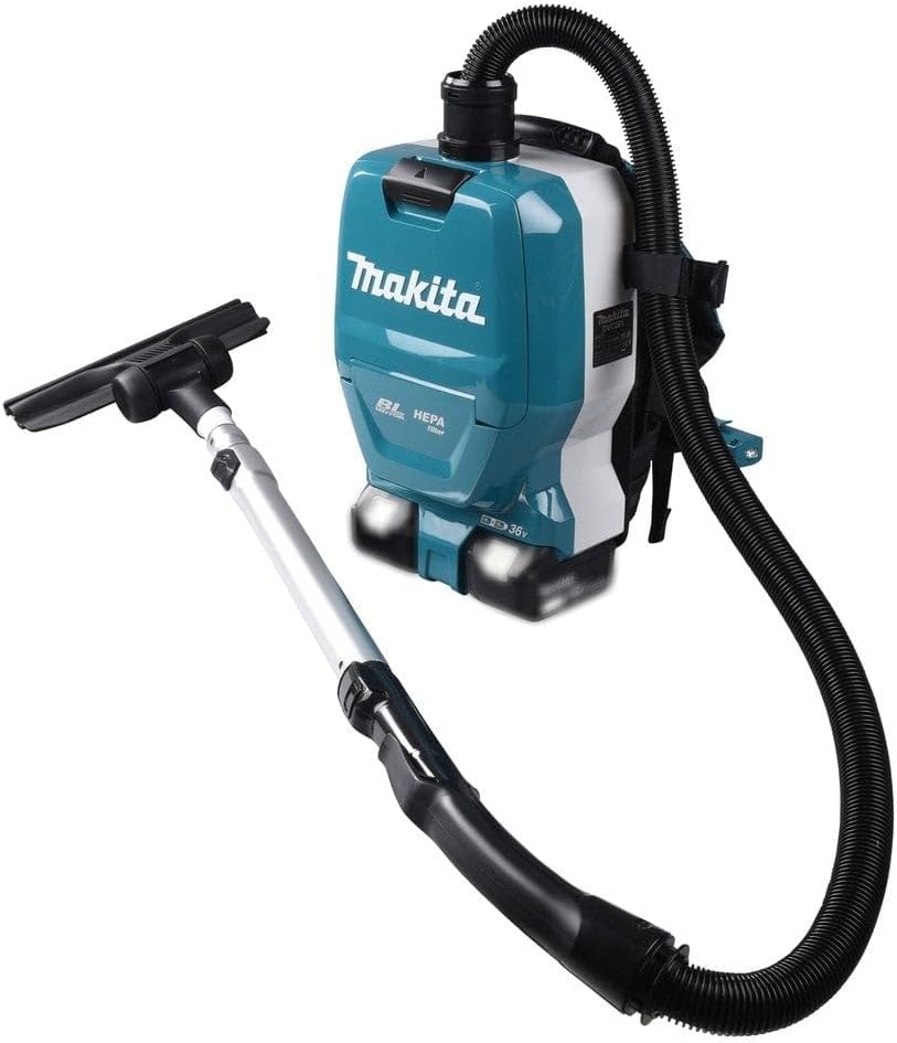 Makita DVC261Z Aspiradoras de trineo, DVC261Z Aspirador De Mochila Bl 18Vx2 Lxt con Selector, Multicolor, sin batería y Cargador