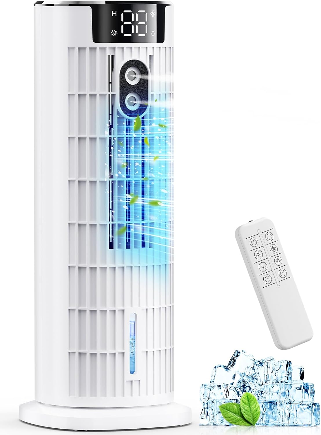 aire acondicionado portátil 2-10H, CoamoTrail, Enfriador de Aire 6 in 1 Climatizador Evaporativo Silencioso Ventilador Torre con ventilador 4