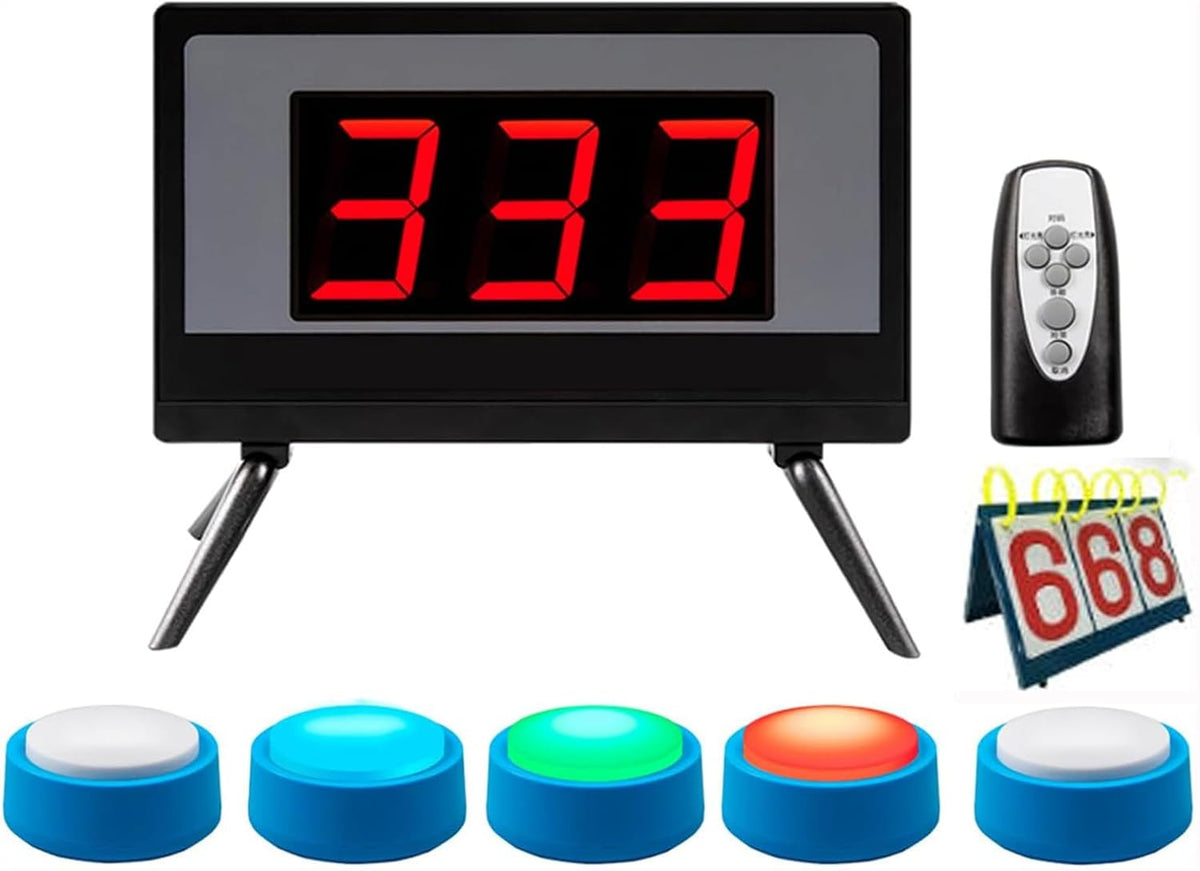 Juguetes con sonido, GYKOZY, Botón de Respuesta, Marcador y Control Remoto, Respuesta rápida, 4 Modos de Respuesta y 4 Luces indicadoras de Colores