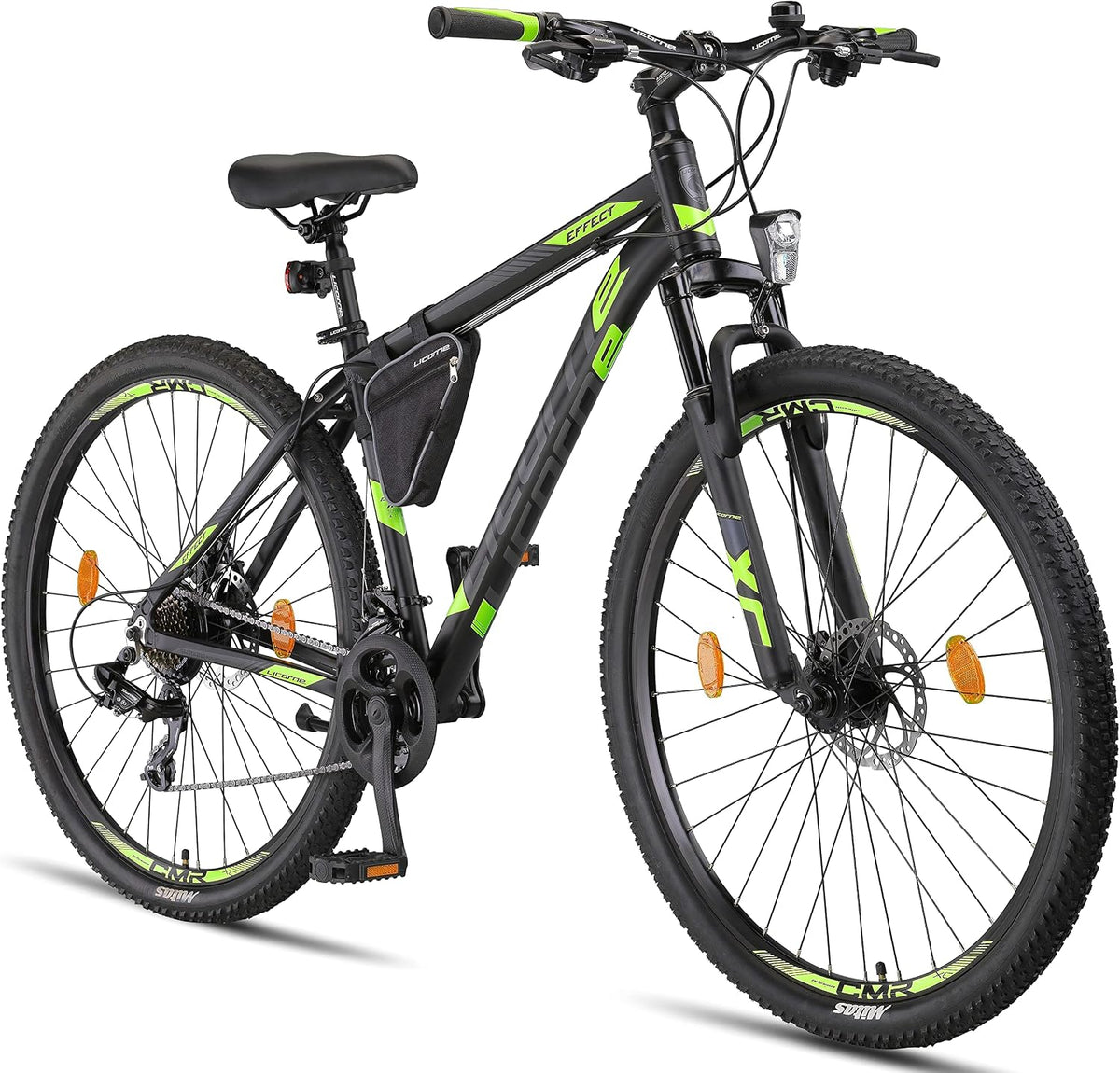 bicicleta de montaña, Licorne Bike, Lime (2 Frenos de Disco), Effect - de 29 Pulgadas - para niños, niñas