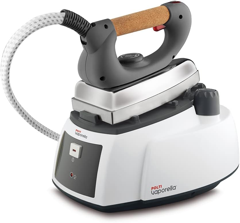 Centros de planchado, Polti, Centro de Planchado a Vapor con Caldera y Tapón de Seguridad, Mango de Corcho Transpirable, Vaporella 505 Pro