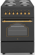 Cocinas independiente GOLD-60E, ALPHA, Horno 6 Funciones, Cocina Eléctrica VULCANO GOLD-60E Rustica Oro