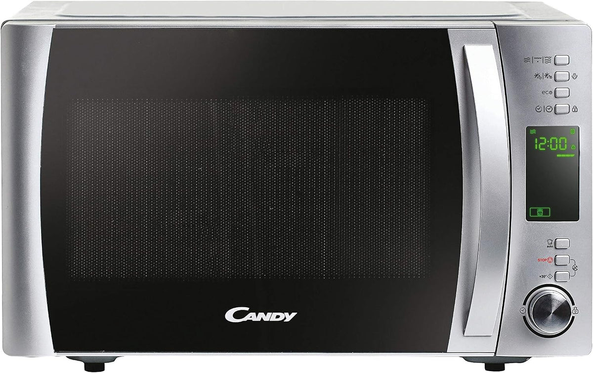 microondas con grill CMXG22DS, CANDY, X-Range CMXG22DS, 22L, 1250W, 5 Niveles, 40 Programas, Plato 25,5CM, ST, Digital, Bloqueo, Grill Rack, Inox