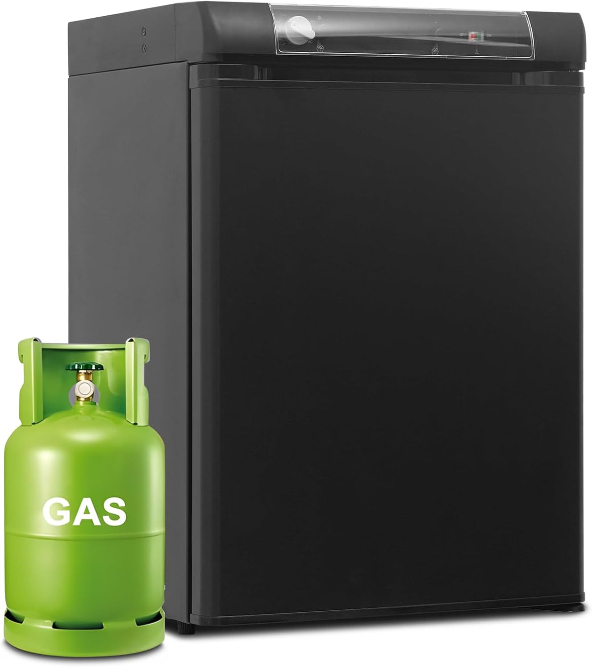 frigorífico mini, SMETA, 60L 12V 220V Gas Nevera Trivalente, Caravana, RV, Camión, Yate, Silenciosa, Pequeña Nevera para Furgoneta Camper