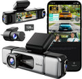 Sistemas de cámara con soporte para salpicadero 1080P, BOTSLAB, Dashcam de 4 Canales para Auto Delantero Trasero, 4 Canales 3 K + 3 x 1080P, GPS 5 GHz