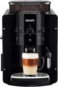 cafetera EA810870, KRUPS, Depósito de agua 1,7 L, 3 niveles de temperatura, 3 niveles de intensidad, 15 bares, Roma, Molinillo cónico de metal, Negra