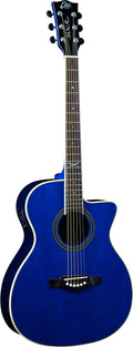 Guitarras electroacústica A100CE, EKO, Guitarra Acústica, Tapa de Abeto, Aros, Fondo y Mástil de Caoba, Diapasón de Roupanà Sudamericano, Color Azul