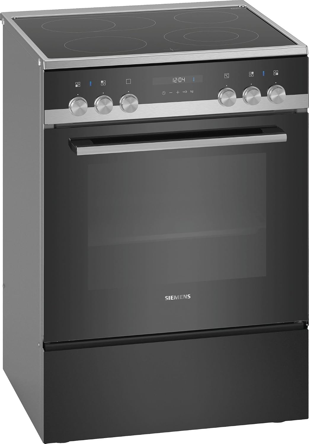 SIEMENS HK9S5A240 Cocinas independiente, Giratorio, Tocar, Parte superior delantera, Electrónico), 1,2 m, Negro