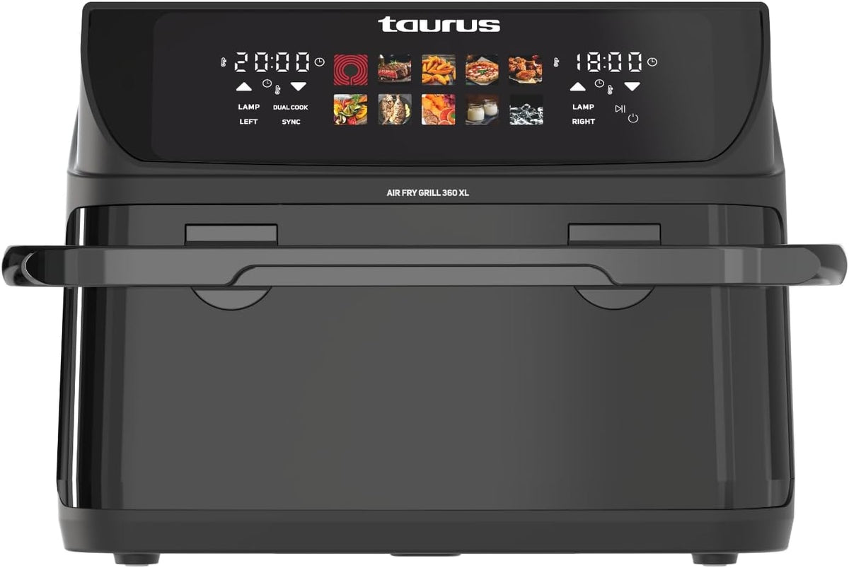 freidora de aire, Taurus, 2800W, Grill 360, 10 Programas, Sin Aceite