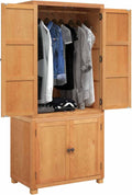 armario, vidaXL, Conjunto de Muebles de Almacenaje Marrón Madera de ingeniería, Moderno, Unidades Compactas, Estanterías de Pino