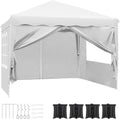 carpa, LIFERUN, Gazebo 3 x 3, Impermeable Estable Plegable con 4 PCS Saco Terrero y Paredes Laterales - Resistente al Invierno