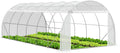 invernadero, VOUNOT, Tunel Huerto para Plantas con Paredes Laterales Enrollables, 6 x 3 x 2 m, Cubierta PE y Ubo de Acero, Blanco, Impermeable