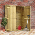 armario, Keketa, Caseta para herramientas con 4 estantes, cobertizo con fieltro impermeable para balcón, terraza, madera de pino impregnada