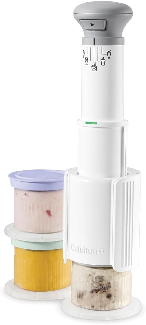heladera, CUISINART, FreezeWand – Máquina de helados 5 en 1: Helado, Lista en 5 min, Bol de congelación instantánea 3X240ml, sorbete, batido, mezclas