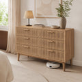 cómoda, HYNHXBP, mueble de almacenamiento para dormitorio, para salón, dormitorio y oficina (madera, 6 cajones), 100 x 73