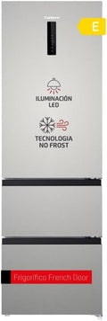 frigorífico combi CFFDM421NFXINV, Corbero, 401L, Corberó - Frigorífico French Door, No Frost, Inverter, Display Puerta, Luz LED, Función Eco, Inox